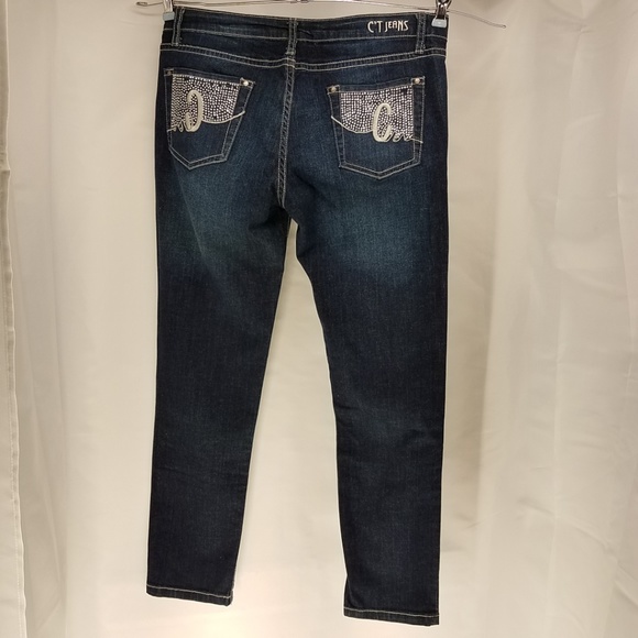 C'ESTTOI WOMEN'S JEANS SZ 13 JEWELED POCKETS - Picture 5 of 8